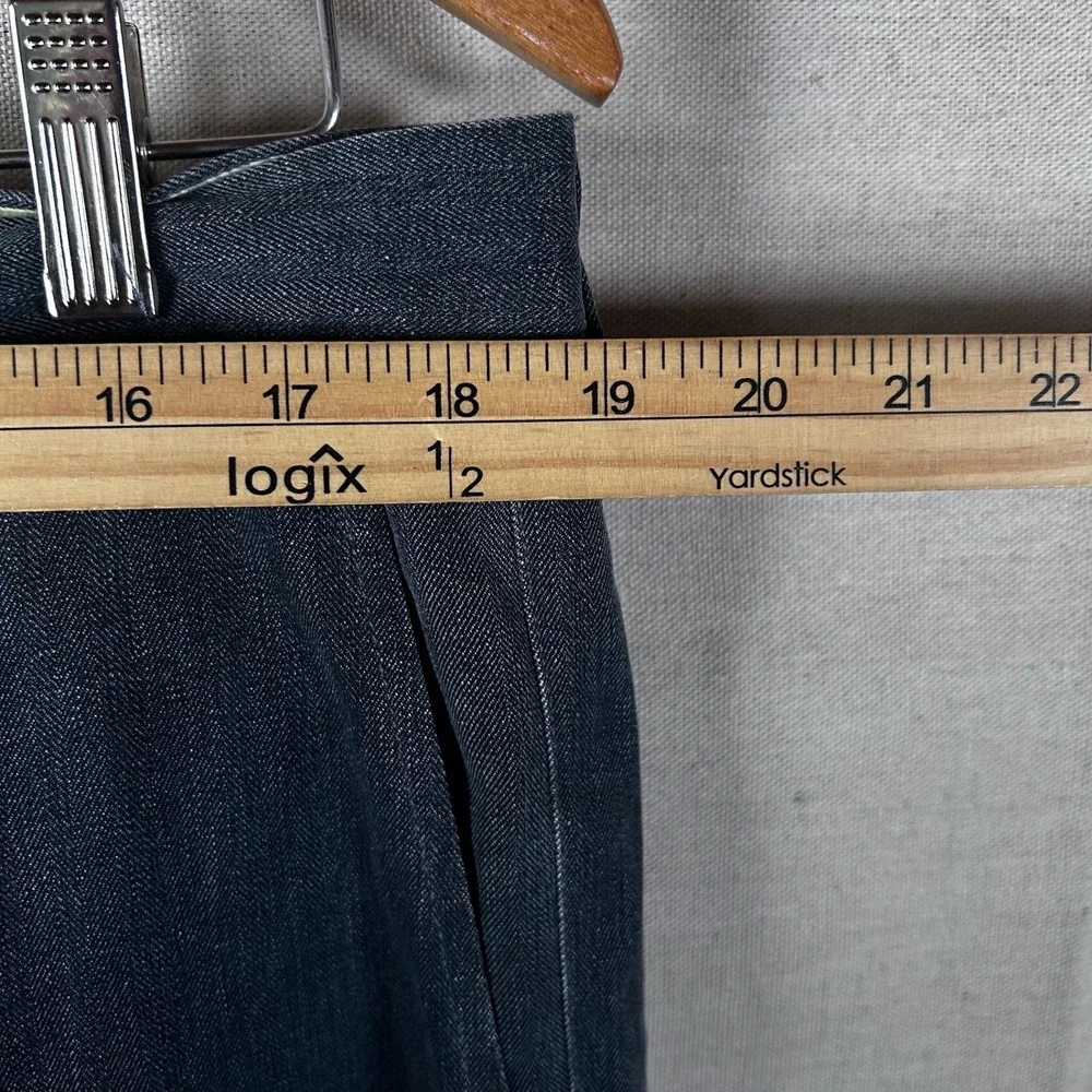 Tommy Bahama Mens Silk Cotton Herringbone Pants Navy Blue 36x34 Straight Leg